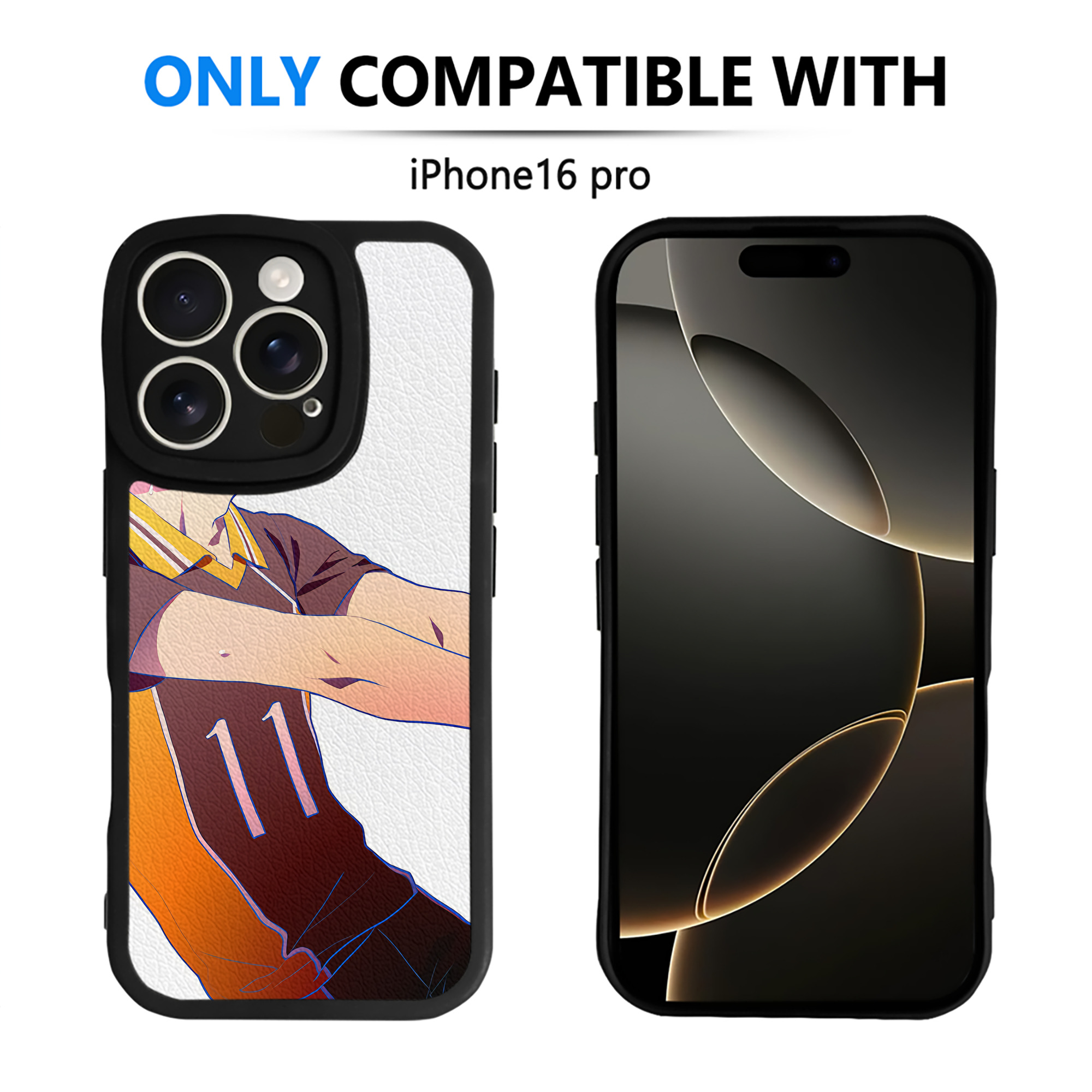（画像用） ハイキュー!! Haikyu!! 【iPhone 16シリーズ対応】シリコンスマホケース（レザー調） 材質：シリコン